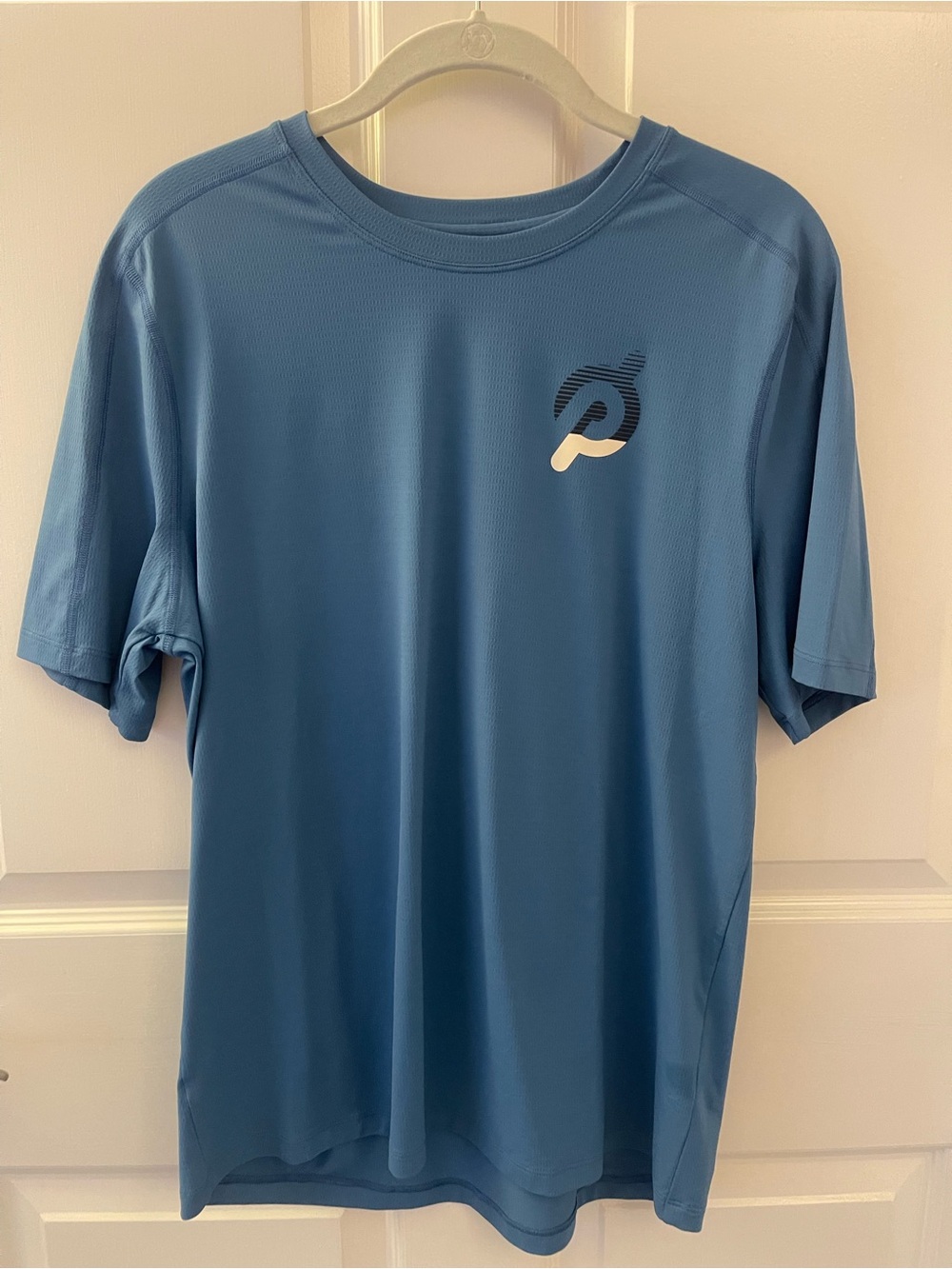 Peloton Light Blue Men's Short Sleeve Athletic Tee